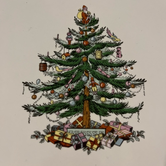 712. NIB SPODE CHRISTMAS TREE DEVONIA TRAY - Picture 6 of 7